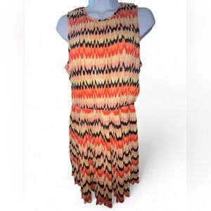 SANCTUARY orange multi-color stripe minidress